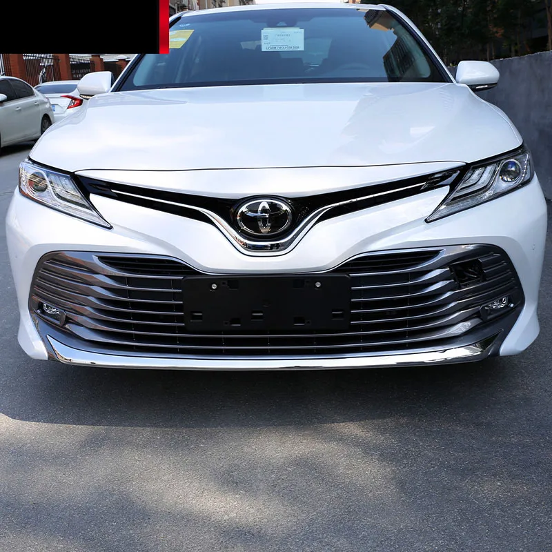

lsrtw2017 stainless steel car front bumper trim for toyota camry 2018 2019 xv70