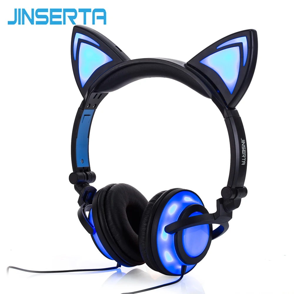 JISNERTA 2017 Cat Ear font b headphones b font LED Ear font b headphone b font