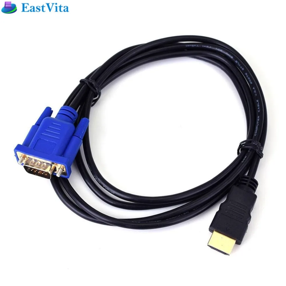 EastVita 1 8 м HDMI к VGA кабель HD 1080P папа Мужской видео конвертер адаптер для ПК ноутбука