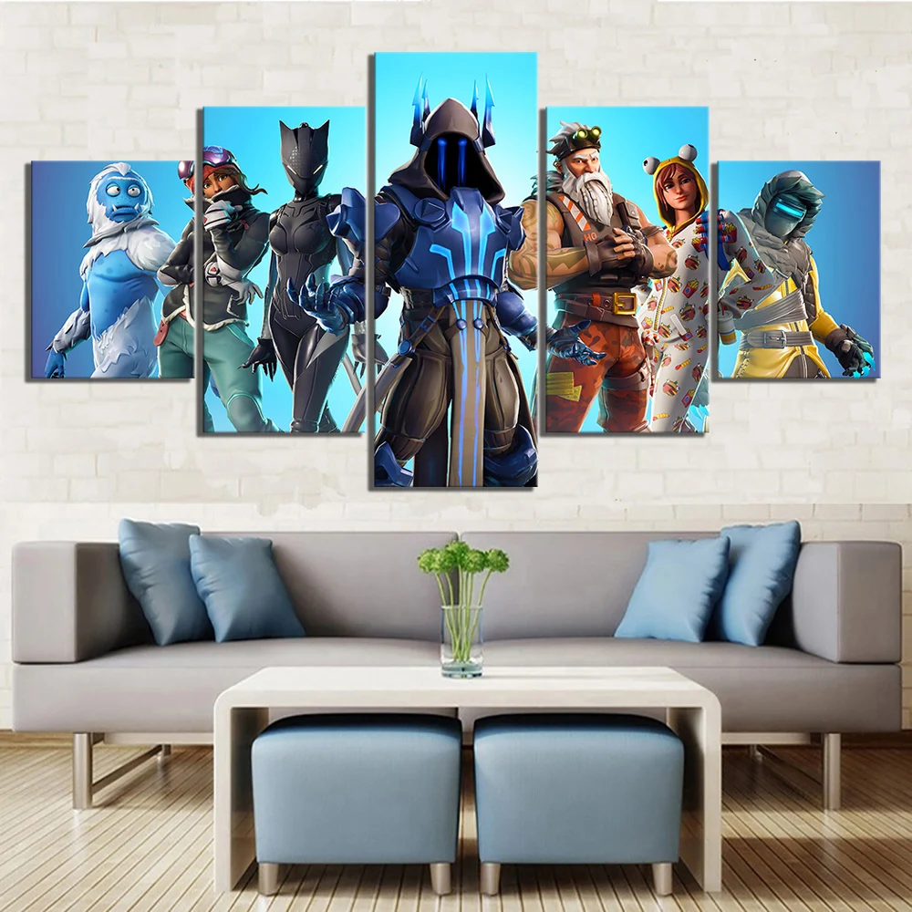

Modern Canvas Paintings on Wall Art for HD Print 5 Piece Battle Royale Season Game Home Wall Decor Painting Modern Decorative