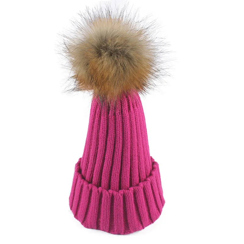 INDJXND/ Зимняя шерстяная вязаная женская Шапка-бини, шапка для волос, Толстая Повседневная однотонная шапка, розовые теплые шапочки, аксессуары колпачки