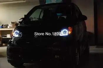 

for Smart ForTwo 2008-2015 SMD LED Headlight Halo Angel Demon Eyes Ring Kit with 3 colors white red blue