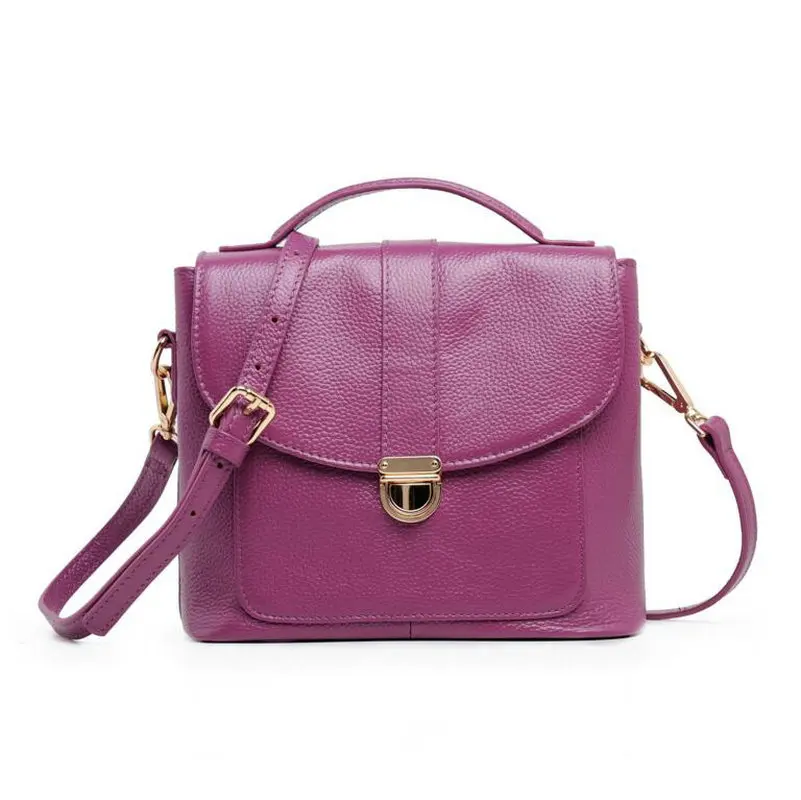 

New 100% cowhide leather handbag European and European fashion trends in spring with a single shoulder bag First layer