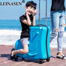 LEINASEN Cute pony Cartoon Children Rolling Luggage Spinner Suitcase Wheels Students Multifunction Trolley Kids Travel Bag pu leather multifunction cosmetic case rolling luggage spinner suitcase wheels trolley cabin women s handbag travel bag