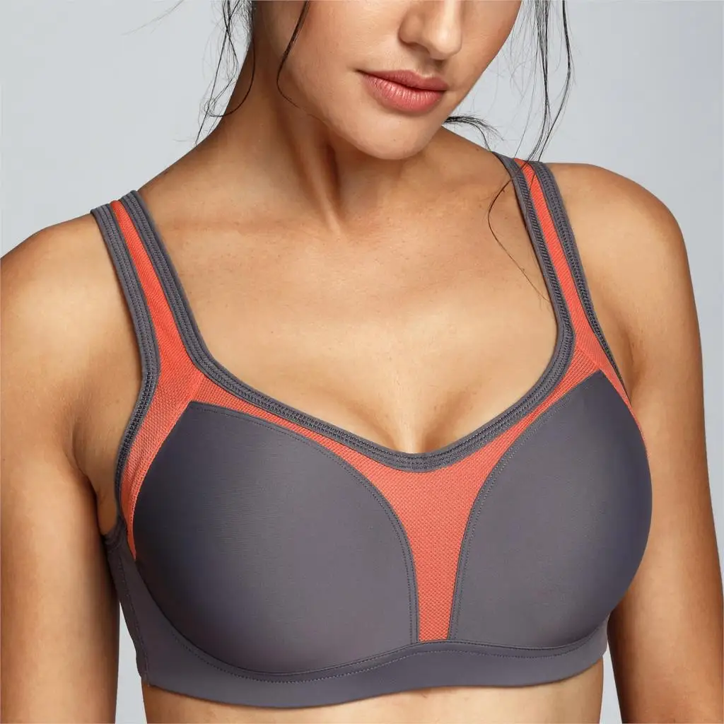 SYROKAN Women's Underwire Firm Support Contour High Impact Sports Bra