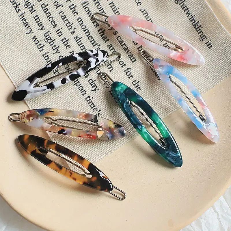 

2019 Women Acetic Acid Hair Clips Hairpins Leopard Print Hairclip Barrettes Girls Hairgrips Hair Accessories Acrylic dropship