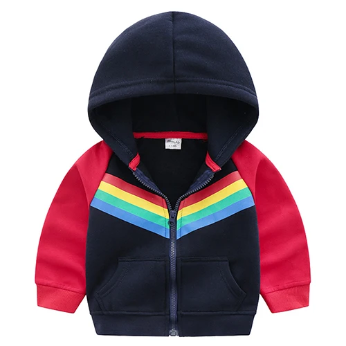 weiqinniya Boys Jackets Winter Kids Rainbow Jacket For Boy Fashion