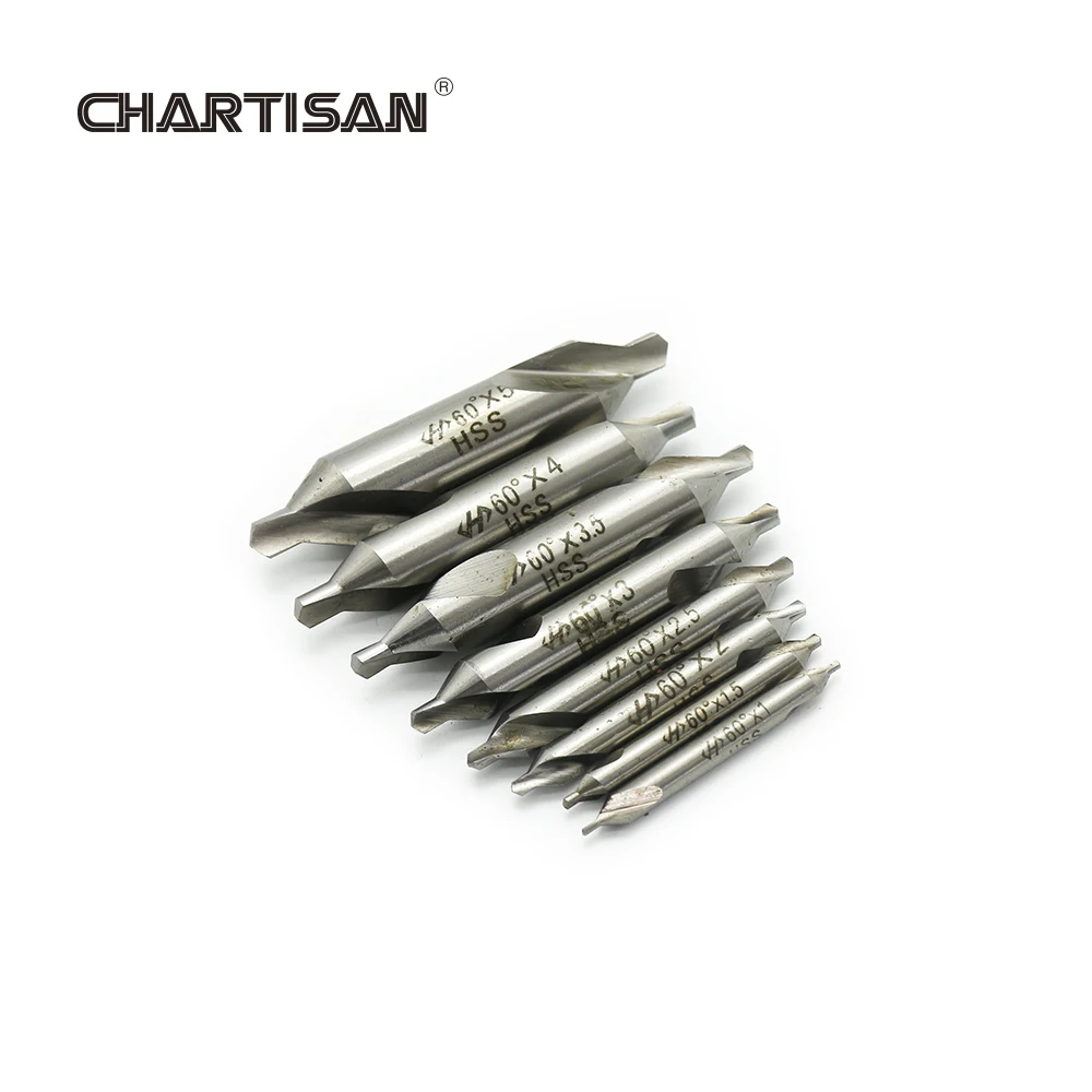 CHARTISAN High Quality HSS M2 Center Drill Bits For Hole Machining Reduces Error Reaming Center Drill