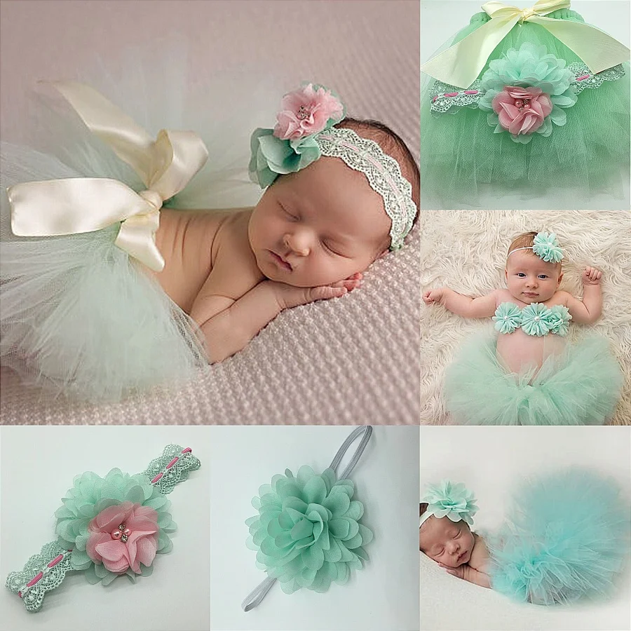 Handmade Lovely Newborn Infant Baby Girls Boys tutu Skirt Headband