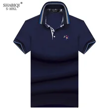 Поло Новинка мужские поло SHABIQI брендовая мужская одежда модная футболка поло мужские повседневные рубашки поло плюс Размер 6XL 7XL 8XL 9XL 10XL