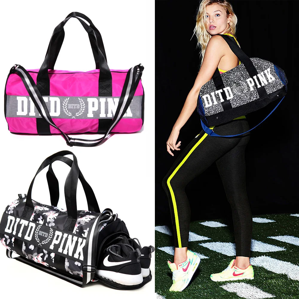 Nylon Outdoor Women Athlete Bag Professional Fitness Shoulder Gym Bag Hot Training Female Yoga Bag For Shoes