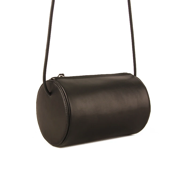 100 genuine leather women bag cylinder bag messenger bag crossbody
