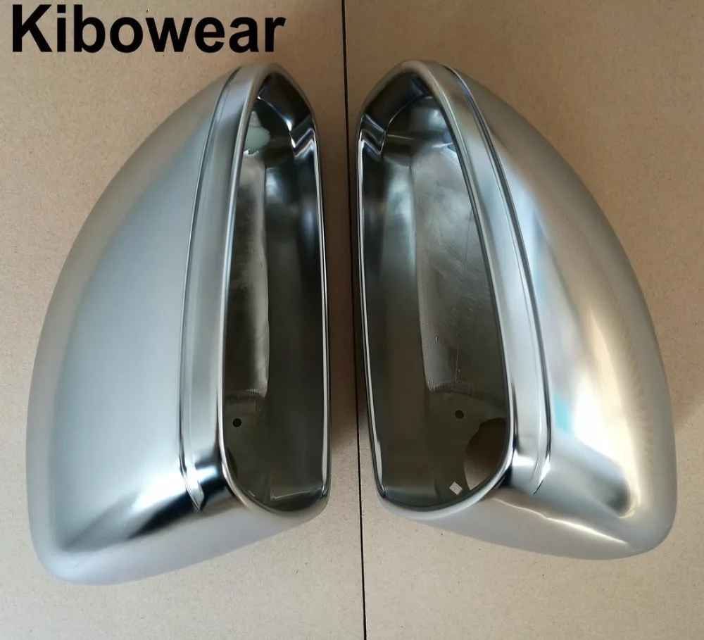 Kibowear боковое Крыло зеркала крышки подходят Audi TT 2006 2007 2008 2009 2010 2011 2012 2013 Чехлы Замена серебро матовый хром