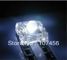

Wholesale Free Shipping (100pcs) 3mm Piranha Super Flux White LED 4pin led light lamp