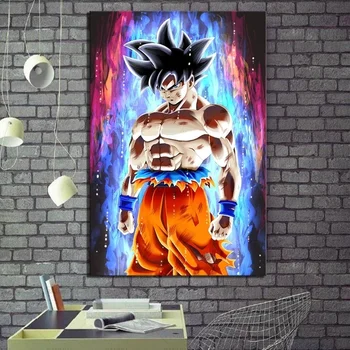 

1 Piece Dragon Ball GOKU Canvas Poster Cartoon Pictures for Boy Room Wall Decor