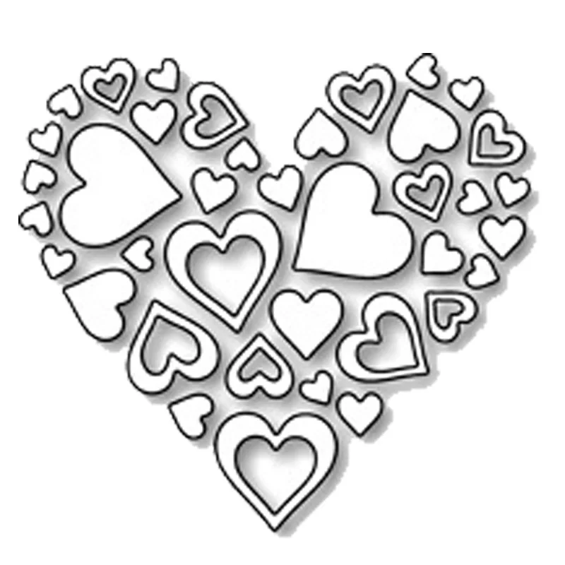 Heart of Hearts Die Metal Cutting dies For Scrapbooking Craft Dies Cut