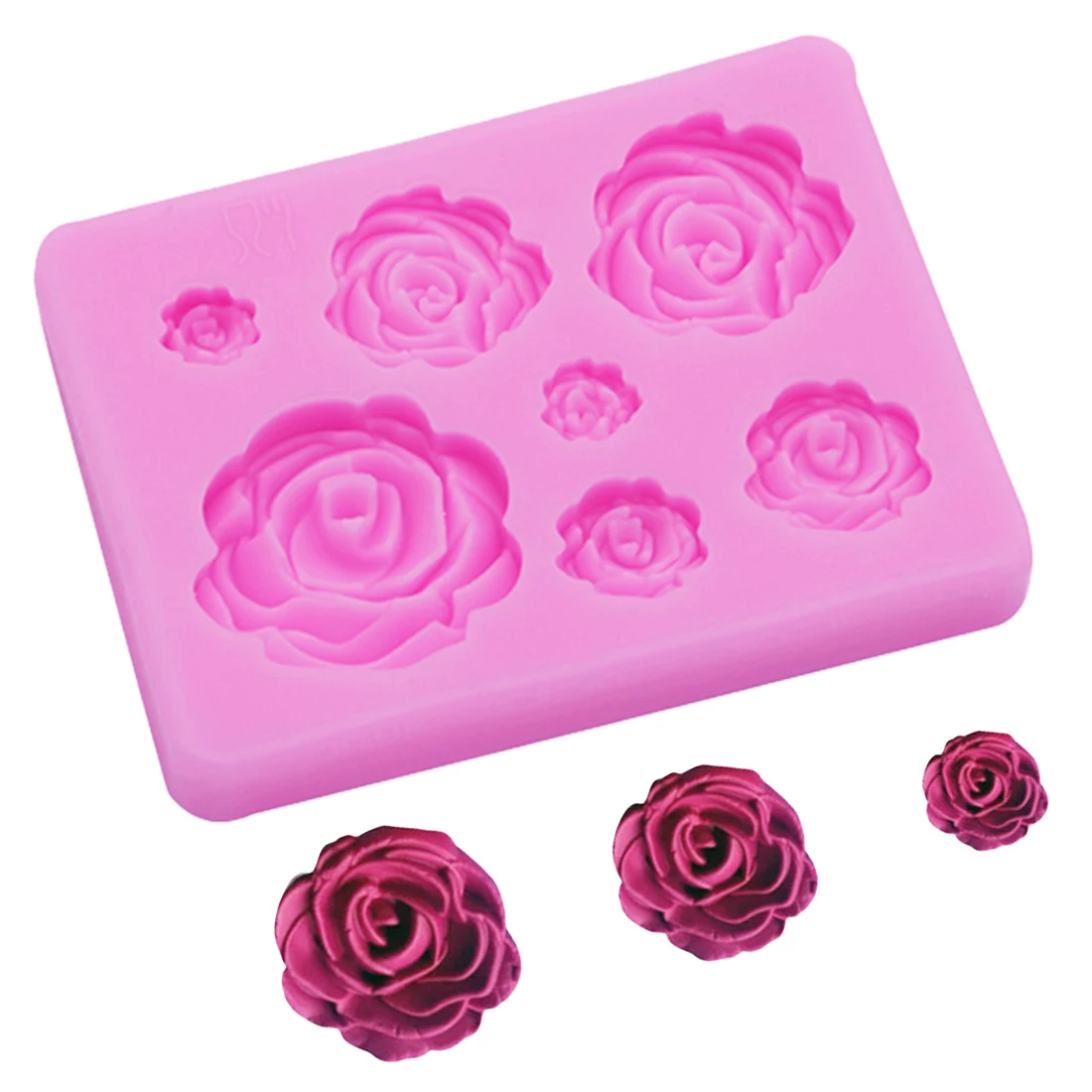 

High Silicone Mold Rose Flowers Shaped Fondant Cake Mold Craft Chocolate Baking Mold Cake Decorating Tools kitchen Pastry Tool