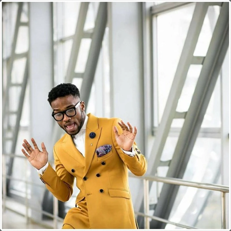 Yellow double breasted suit Clearance