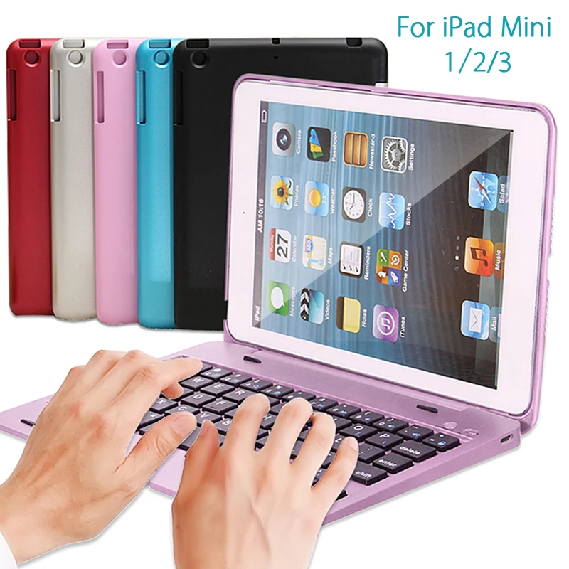 

LEORY Waterproof Dustproof 2 in 1 Bluetooth 3.0 Wireless Keyboard Foldable Case Stand Cover Holder Protector for iPad Mini 1 2 3