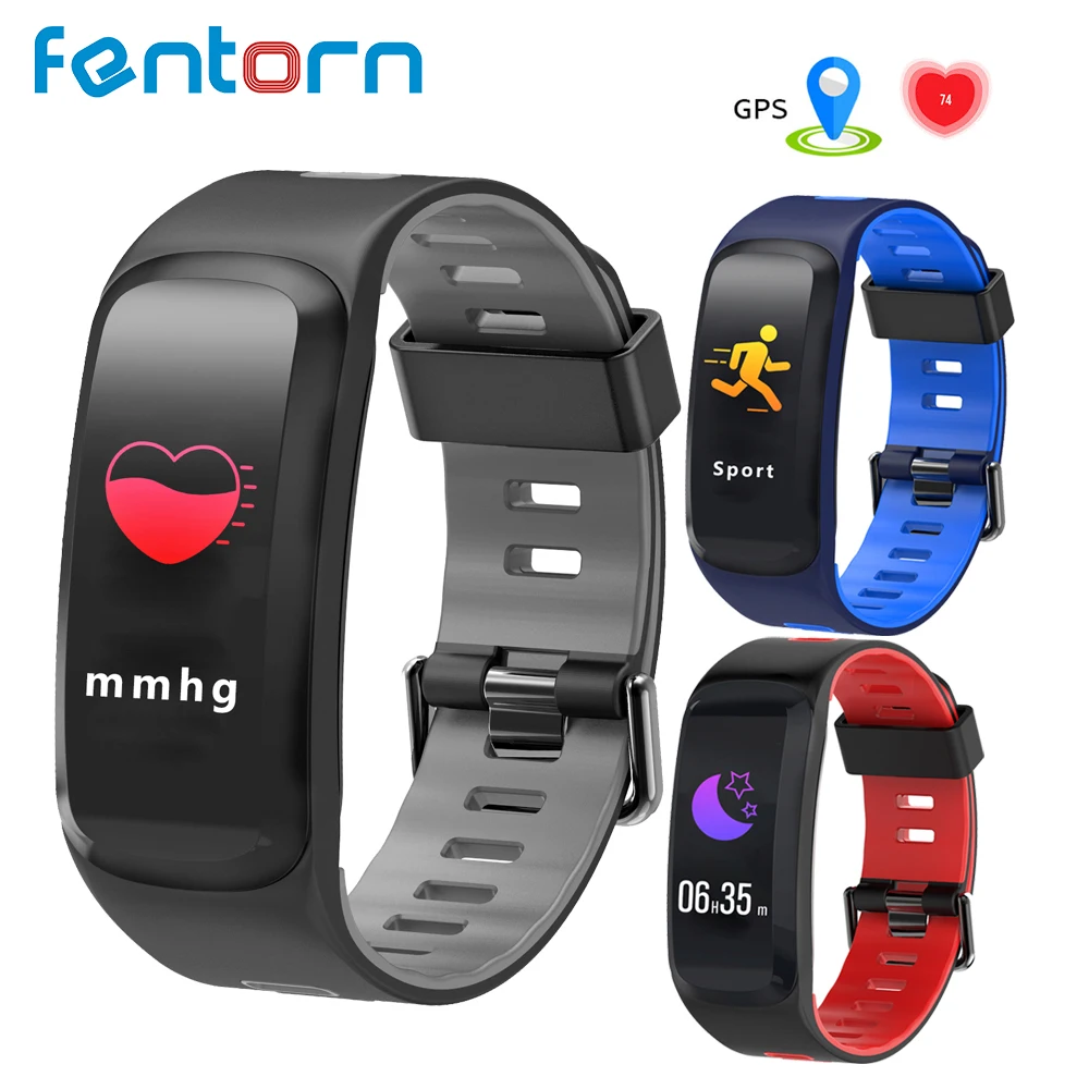 

Fentorn F4 Heart Rate Smart Band IP68 Waterproof Support Blood pressure oxygen Altitude Air pressure UV GPS Fitness bracelet