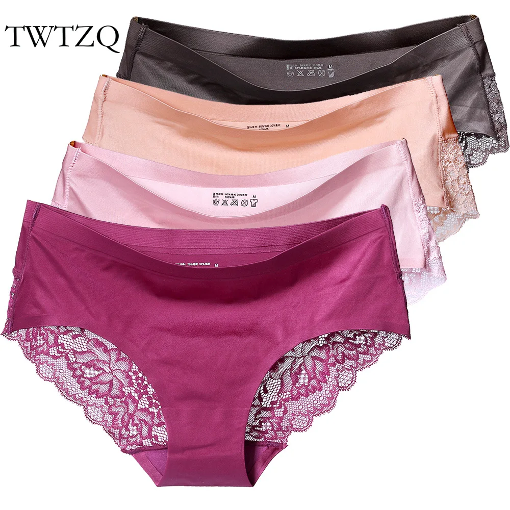 

TWTZQ New Sexy Panties Seamless Hollow Lace Women Briefs Sexy Lingerie Female Bragas Tanga Underwear Intimates J3LS017