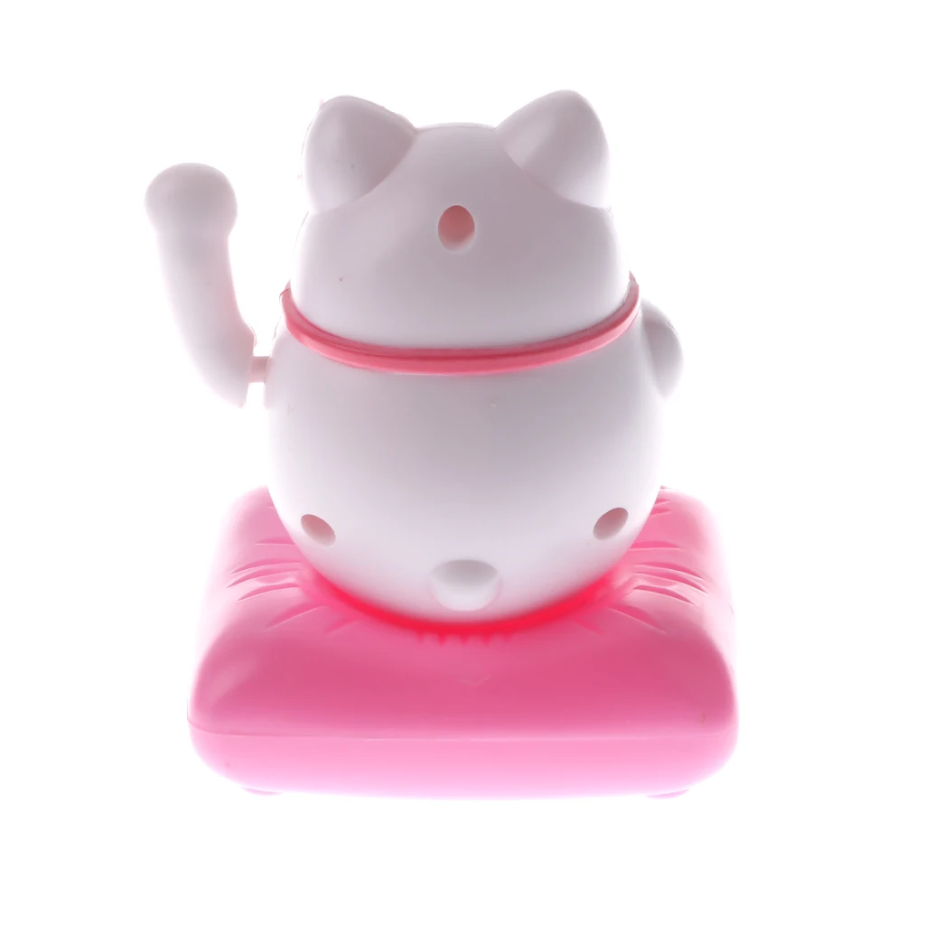Kids Solar Powered Waving Hands Fortune Cat Kitten Animal Swinging Toy Car Home Ornament Decor Kids Xmas Gifts Gag Prank Toys