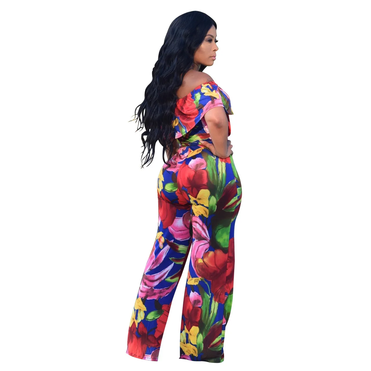 Aliexpress.com Acheter Sari Coton Sari Inde Femmes Robes Indiennes 2017 Vent Chaud De Mode Numérique Impression Large Jambe Pantalon Siamois Halter