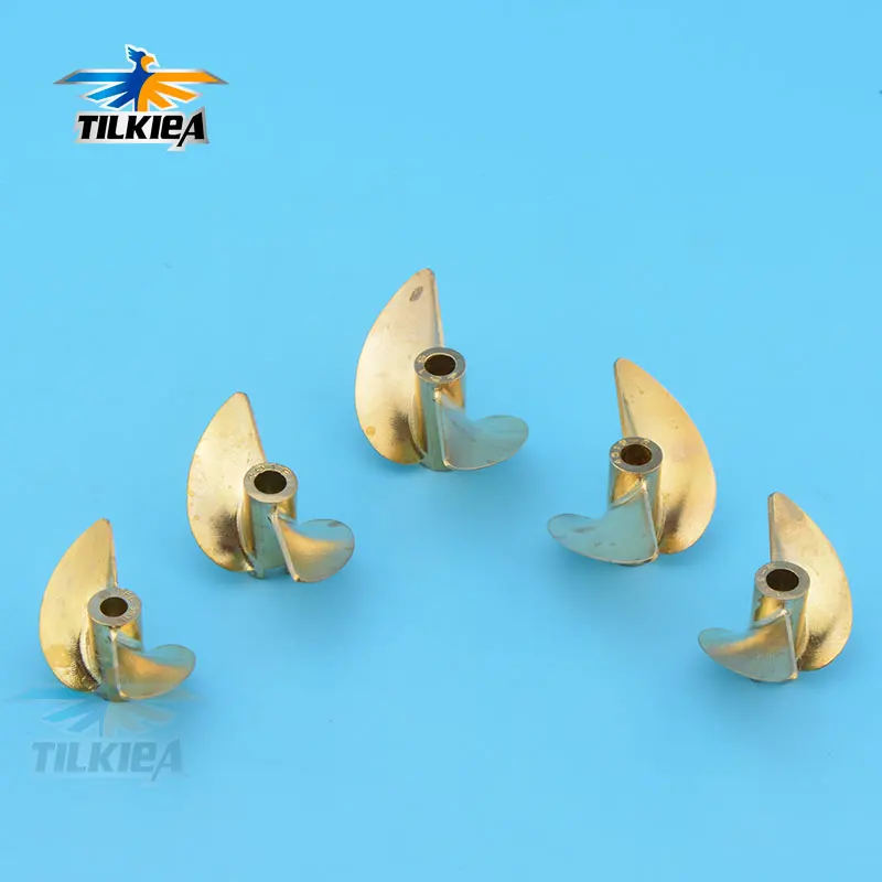

RC Boat D36/40/42/45mm Propeller 4mm/4.76mm(3/16'') Positive / Reverse Screw 2 blades Copper Propellers Left/Right Prop