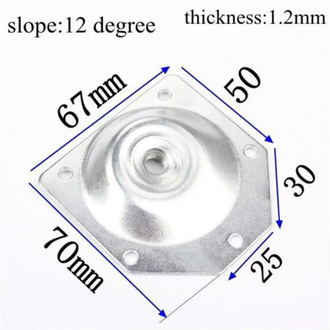 4 шт. 6 угловой наклонный диван-протектор для ног, столешницы, крепления для ног, монтажный кронштейн M8 с винтами для домашней мебели, ножки для дивана