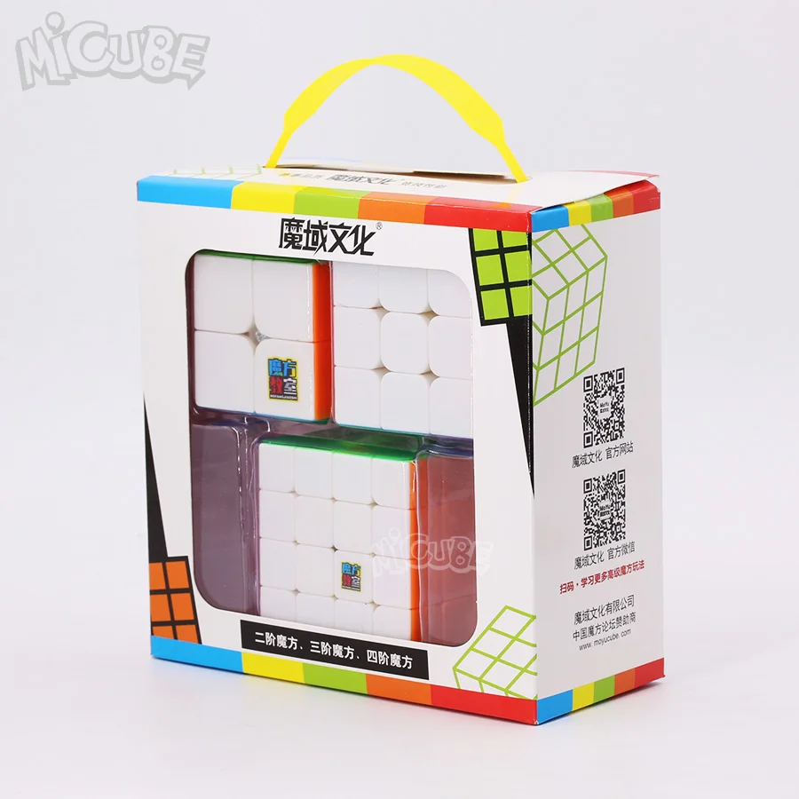 2x2 3x3 4x4 куб шт./компл. Подарочная коробка Mofangjiaoshi Magic Cube speed Puzzle игрушки без стикеров для детей подарок на день рождения мозг тизер