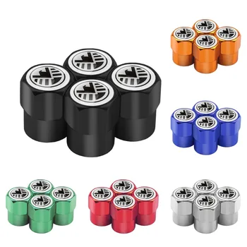 

4PCS Car Wheel Tire Valves Caps Cover Shield Agent Aegis Council For AUDI BMW FORD TOYOTA MAZDA Lada Car-styling Accessories