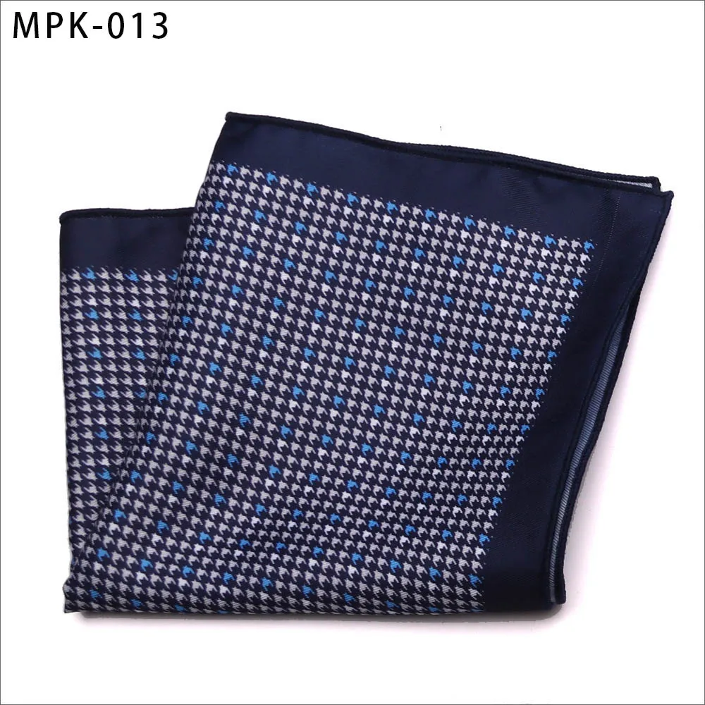 MPK-13 Новинка, модный мужской платок, карманный, квадратный, популярный, 25X25 см, большой, мужской, с узором пейсли, в горошек, нагрудные Платки для свадьбы, мужской костюм - Цвет: MPK-13