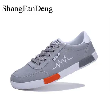 

Casual Shoes Lace Up Lightweight Spring Trendy Breathable Men Shoes Flats Sneakers New Canvas Masculino Shoes For Men Non-Slip