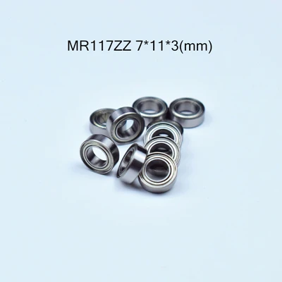 Миниатюрные 10 шт. подшипники MR72 MR74 MR85 MR95-105-106-115-117-126-128-137-148 металлический герметичный хромированный стальной подшипник - Цвет: mr117zz 7x11x3(mm)