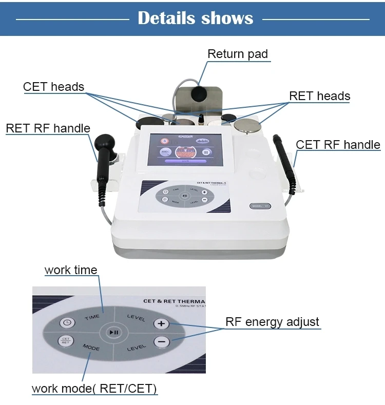 Professional Aesthetics Equipment Rf Cet Ret Slimming Physical Therapy Beauty Machine
