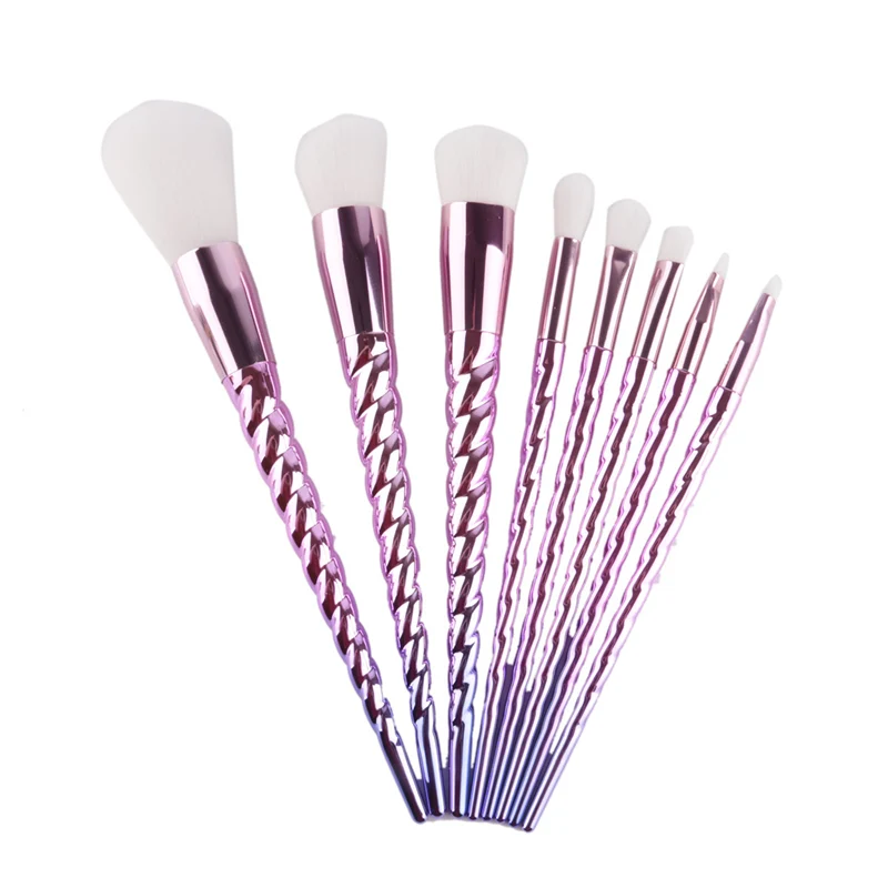 

8Pcs/Set Spiral Make up Brush set Professional Blending Eyeshadow Powder Foundation Cosmetics Colorful Brush Kit Home use