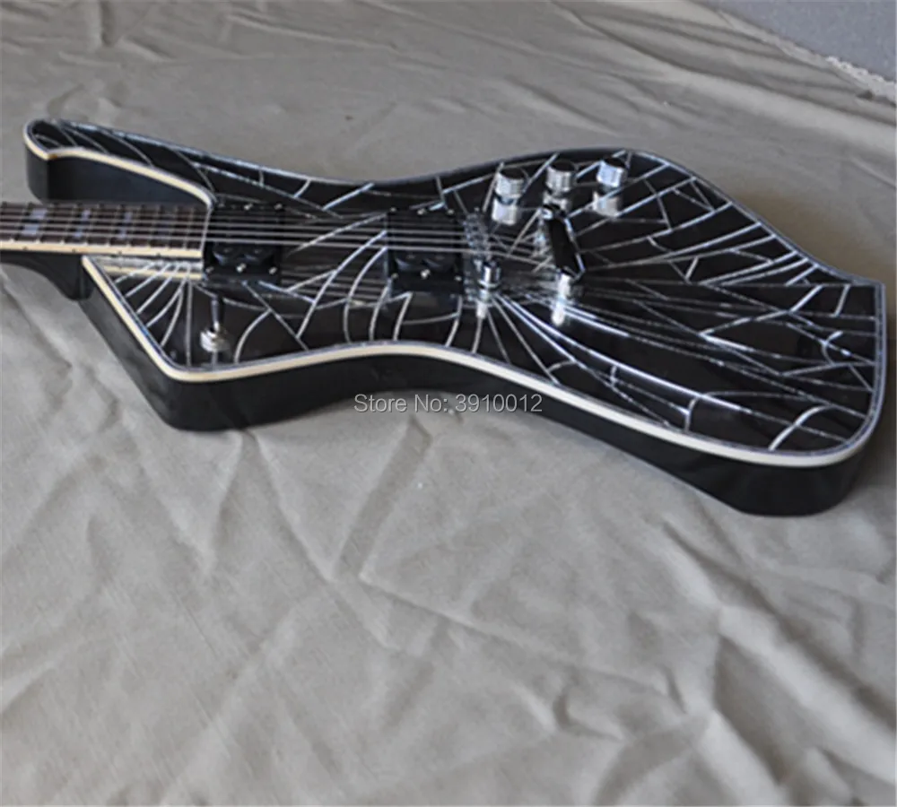 Hot Sale Custom Electric Guitar,Chrome Hardware,can be Customized,Cracked Mirror Surface Body,Choi bei serging