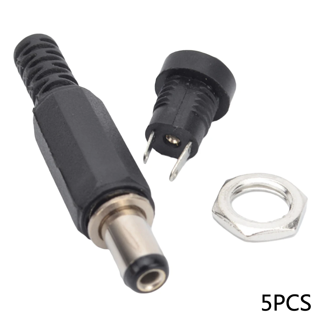 Plastic 5pcs/set DC Power Plug DC Power Jack Socket 5.5x2.1mm in Connectors from Lights