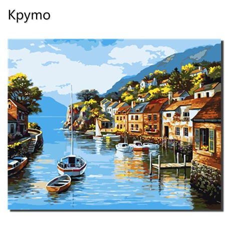 Kpymo DIY картинки для раскраски по номерам с цветами Розовая композиция цветок орхидеи картина Рисование по номерам в рамке - Цвет: VA-0408