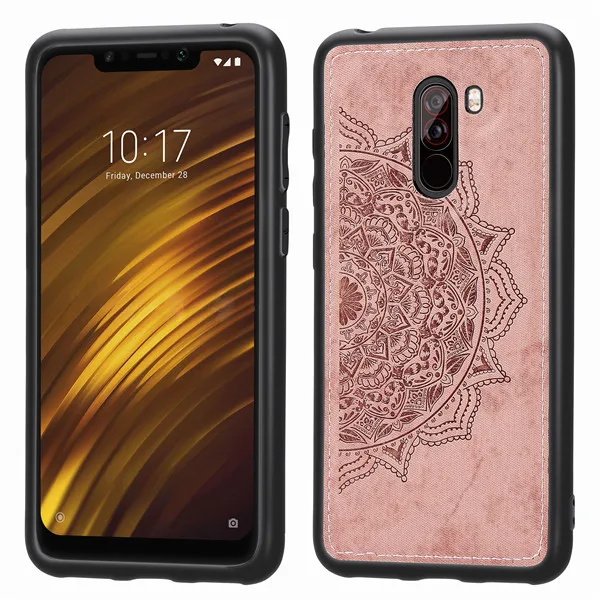rose gold Для Xiaomi POCOPHONE F1 чехол-накладка global POCO F1 задняя крышка Жесткий ПК+ силиконовая ткань Защитный автомобильный металлический магнитный чехол для F1 f 1 - Цвет: rose gold