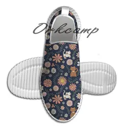 Meower/Легкая модная спортивная обувь для бега с цветочным принтом, прогулочная обувь, летняя удобная обувь Yuga