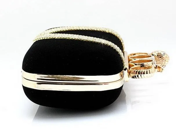 Змеиный клатч с кристаллами кольца вечерняя сумка v образная форма алмазные