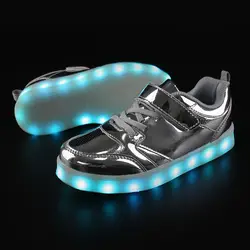 Светодиодный светящийся светодиодный Детские кроссовки светодиодный светящийся Скейтбординг кроссовки светящаяся обувь со