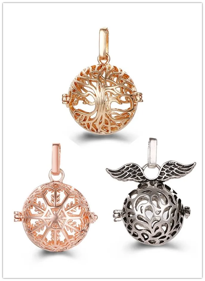 

SHIYING Pregnancy Harmony Ball Angle Chime Ball Pendant Vintage Plated Cage Locket Pendant For Pregnant Women