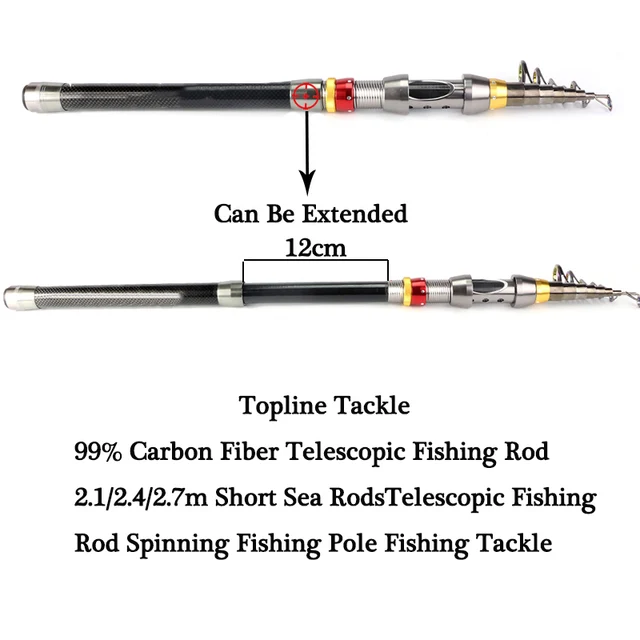 Cheap Topline Tackle 99% Carbon Fiber Telescopic Fishing Rod 2.1-2.7m Short Sea Rods Telescopic Fishing Rod Spinning Fishing Pole Cheap Topline Tackle 99% Carbon Fiber Telescopic Fishing Rod 2.1-2.7m Short Sea Rods Telescopic Fishing Rod Spinning Fishing Pole