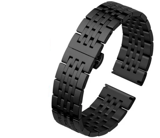 style 2 black 20 мм металлический браслет из нержавеющей стали для Xiaomi Huami Amazfit Bip Молодежные умные часы для Amazfit Pace и Stratos ремешок на запястье - Цвет: style 2 black