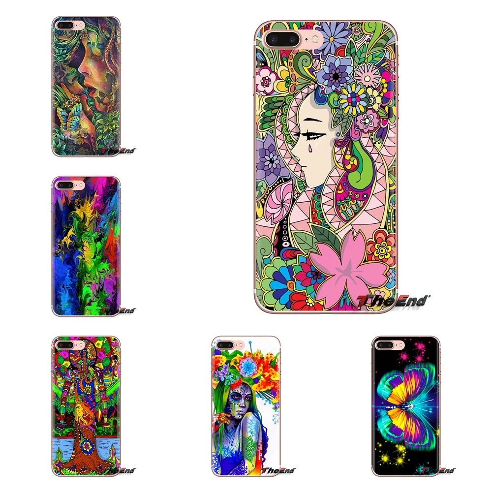TPU Cover For HTC One U11 U12 X9 M7 M8 A9 M9 M10 E9 Plus Desire 630 530 626 628 816 820 830 drawing surreal colorful psychedelic |