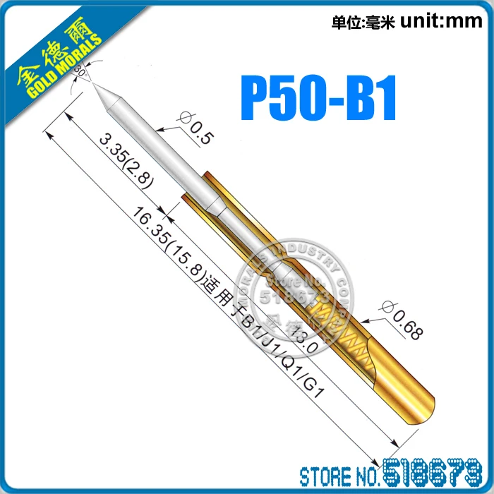 100PCS Spring Test, Spring Testing Probe Pins 2.5mm Test Pins Probes
