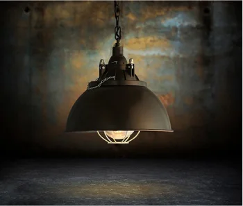 

Loft Industrial Retro Lamp Single Head Black Iron Pot Pendant Light Bar Restaurant Coffee Bar Bar Single Head Hanging Light