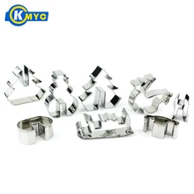 KMYC 8 шт. Забавный 3D пазл из нержавеющей стали, собранный резак для печенья, набор форма для бисквитов Снеговик елка Рождественская елка молд, аксессуары для выпечки